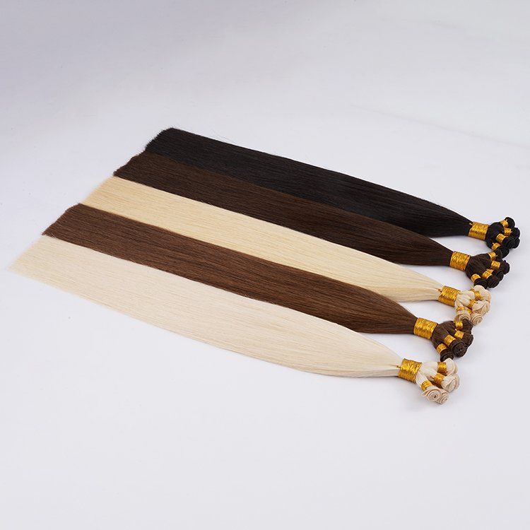 New Hand-Tied Wefts Invisible Weft Weave Human Hair Extensions Vendors New Design Seamless Weft extension