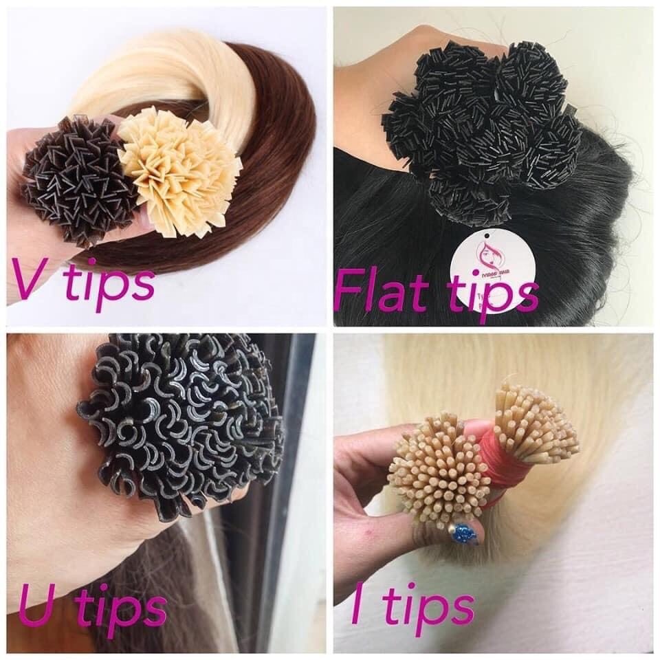 Cuticle Remy Aligned Hair Extensions Keratin U/I/V/Flat Tip Tip Human Hair with No Chemical Processing