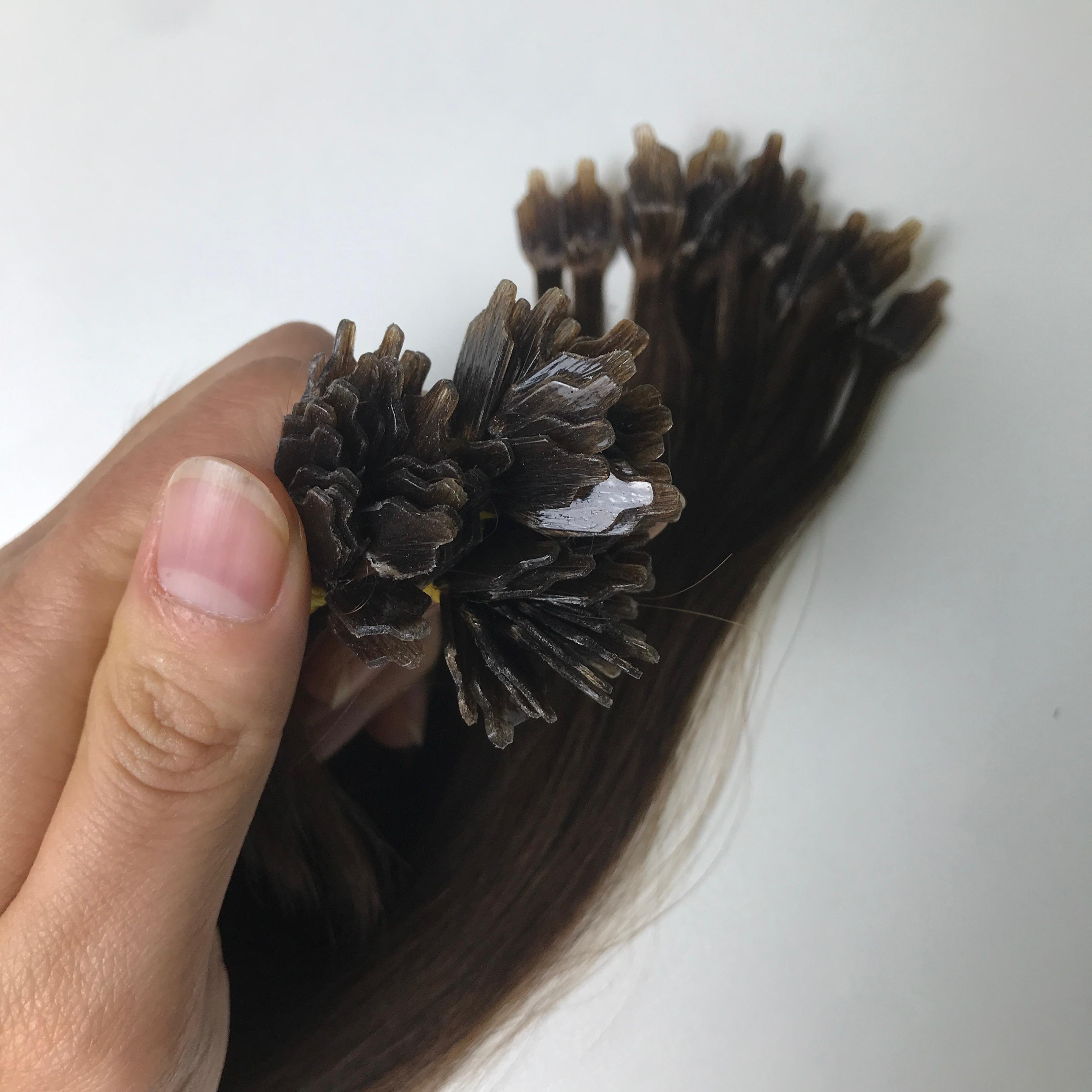100% Virgin Remy Human Extention Hair Real Human Hair For Resell, Y Tip Hair Extensions Long Lasting