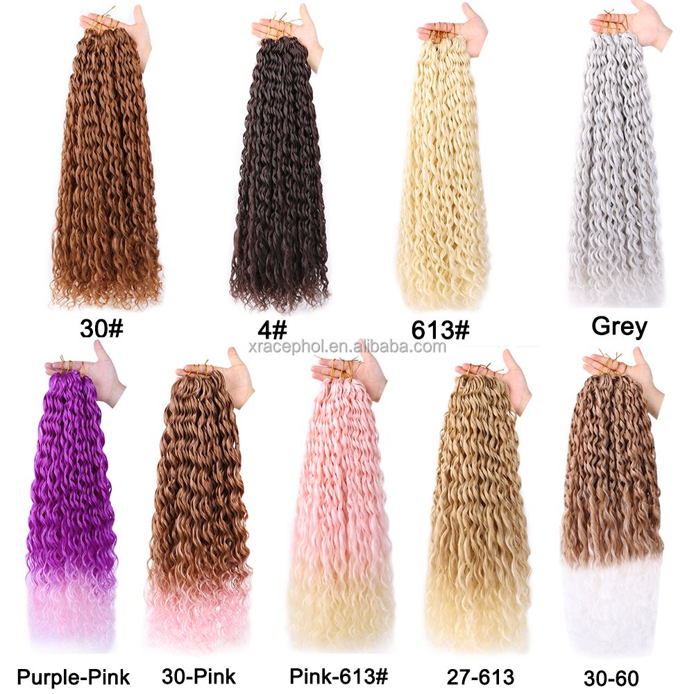Wholesale Loose Deep Wave Braids 24inch Freetress Premium Curls Kinky Ocean Wave Braiding Hair Extensions