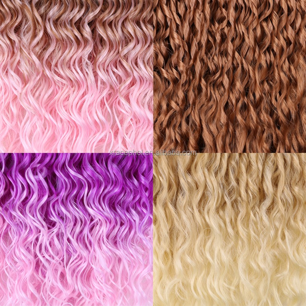 Wholesale Loose Deep Wave Braids 24inch Freetress Premium Curls Kinky Ocean Wave Braiding Hair Extensions