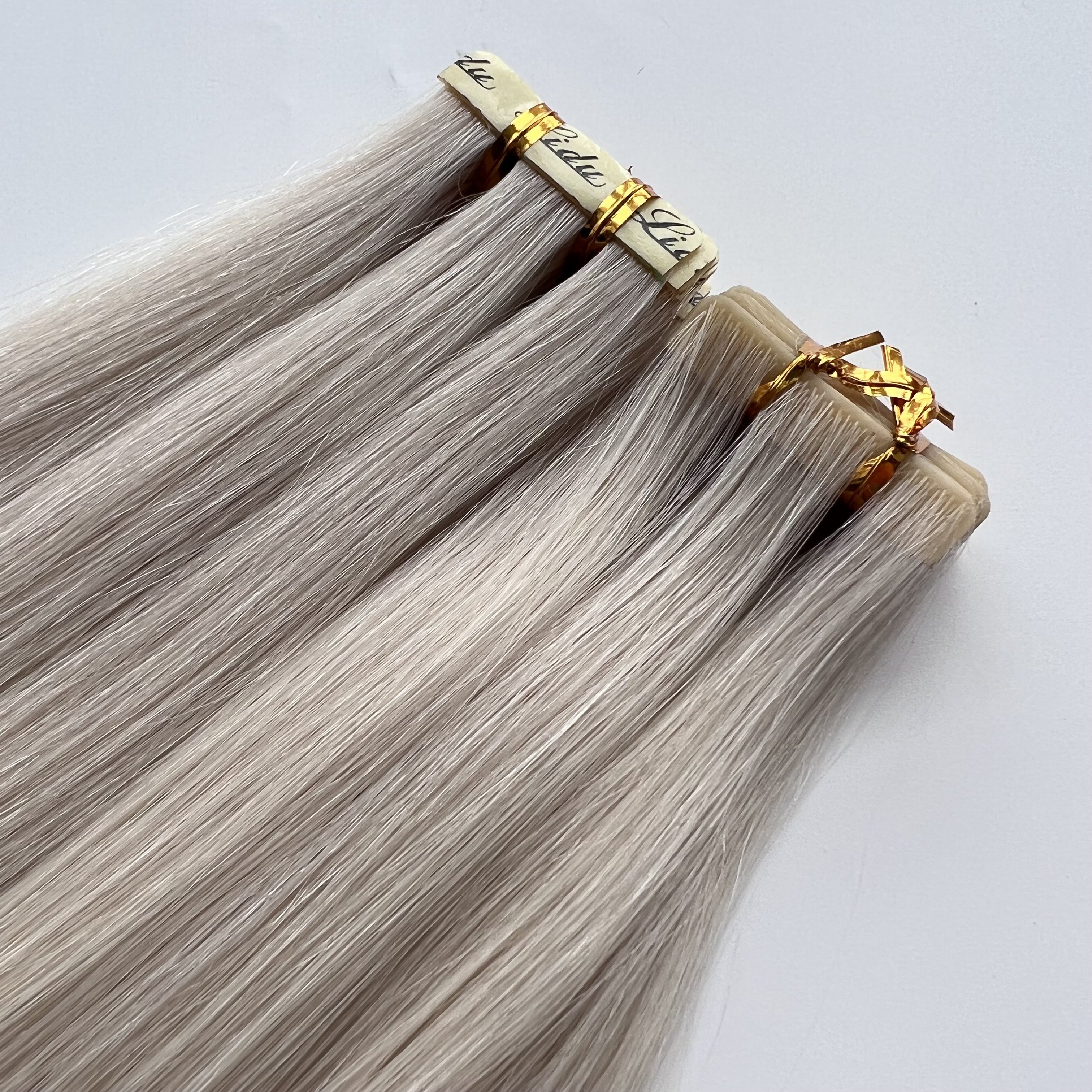 22 inch black tape in hair extensions 100human hair russian virgin 100% remy straight double drawn tape in extensions human hair