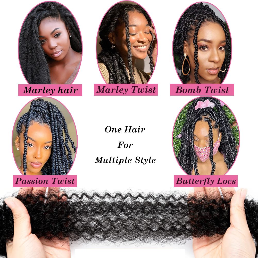 New Arrival Springy Afro Twist Hair Pre-Separated Spring Twist For #27 Marley Twist Crochet Braiding Synthetic Hair Extensions