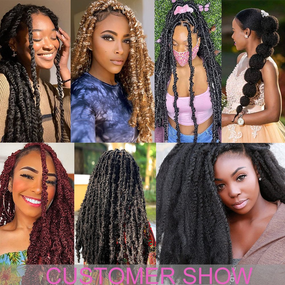 New Arrival Springy Afro Twist Hair Pre-Separated Spring Twist For #27 Marley Twist Crochet Braiding Synthetic Hair Extensions