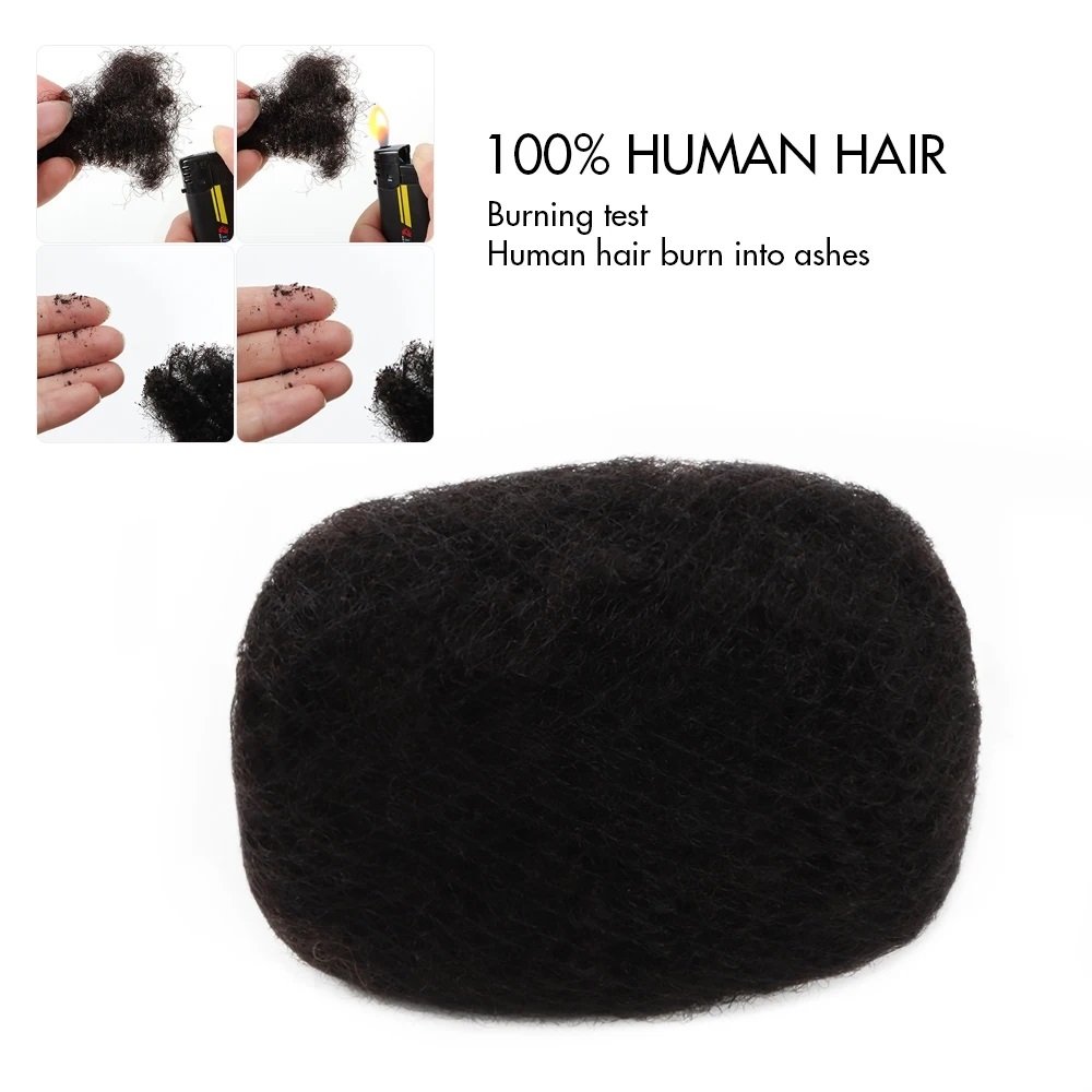 Wholesale Soft Afro Kinky Hair Bulk 100% Human For Loc Extensions Of Natural Black 8inch 30g/