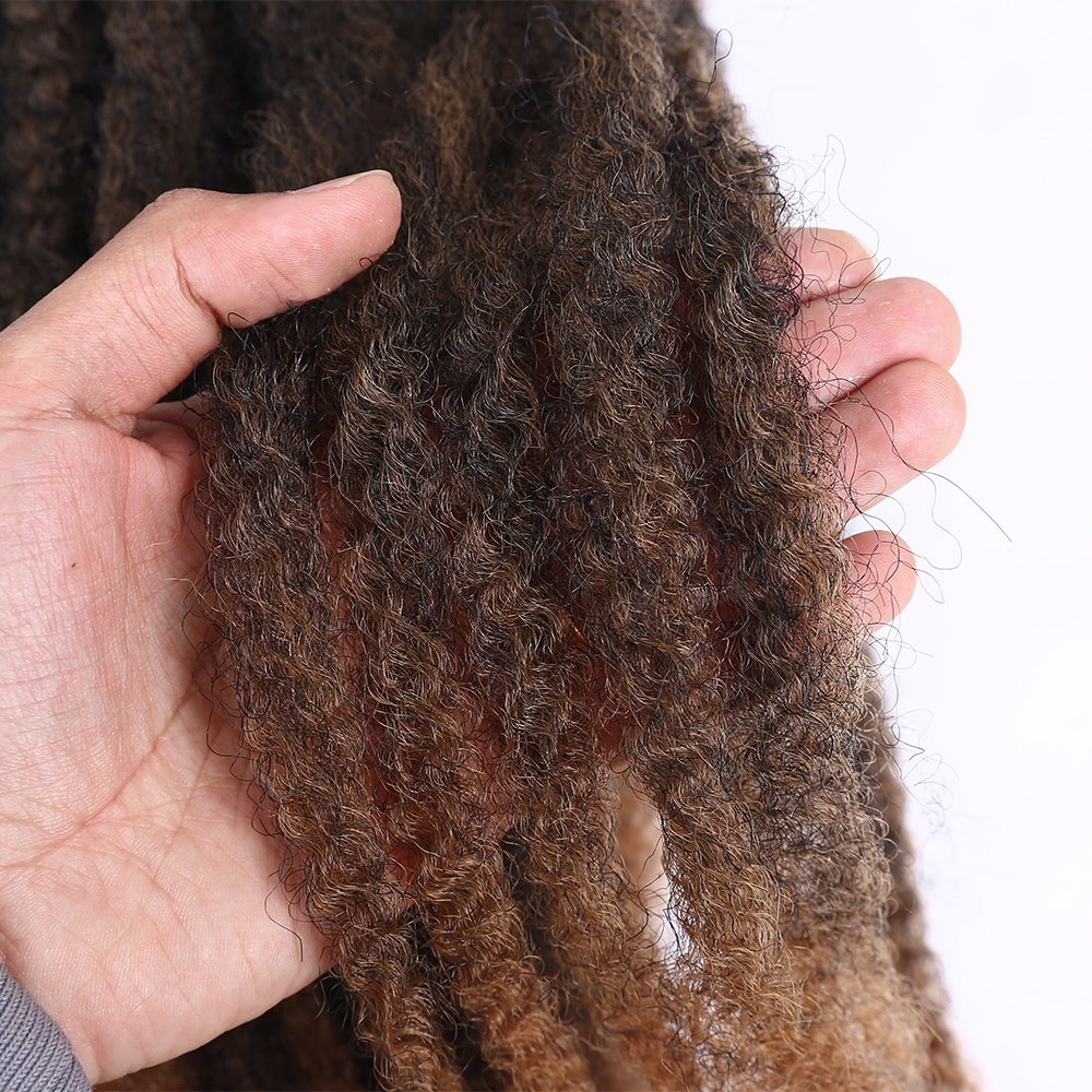 Wholesale Price 18 Inch Marley Twist Afro Twist Marley Braiding Hair for Faux Locs Crochet Hair Synthetic Hair Extensions