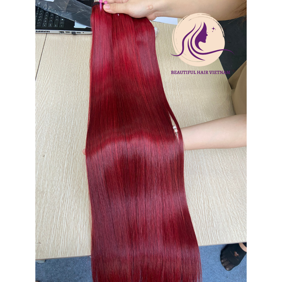 BURGUNDY No 1 Viet Nam best quality hair cheap price super strong bone straight peruvian hair, cuticle aligned virgin hair