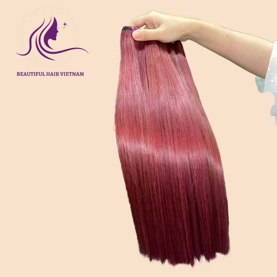 BURGUNDY No 1 Viet Nam best quality hair cheap price super strong bone straight peruvian hair, cuticle aligned virgin hair