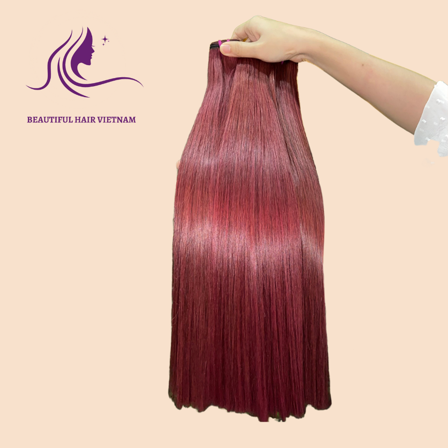 BURGUNDY No 1 Viet Nam best quality hair cheap price super strong bone straight peruvian hair, cuticle aligned virgin hair