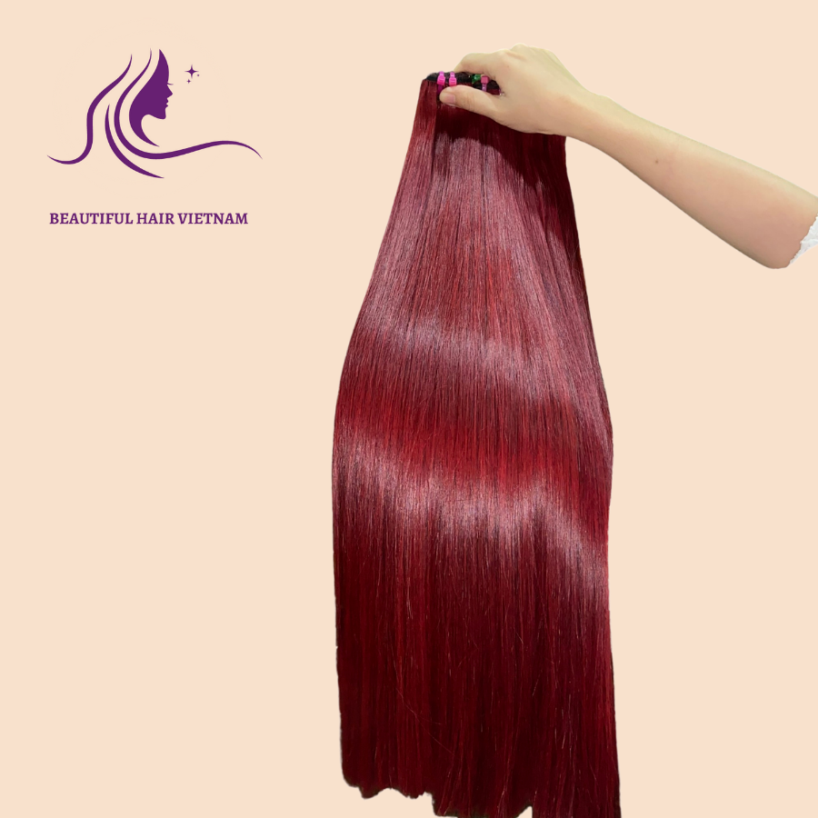 BURGUNDY No 1 Viet Nam best quality hair cheap price super strong bone straight peruvian hair, cuticle aligned virgin hair