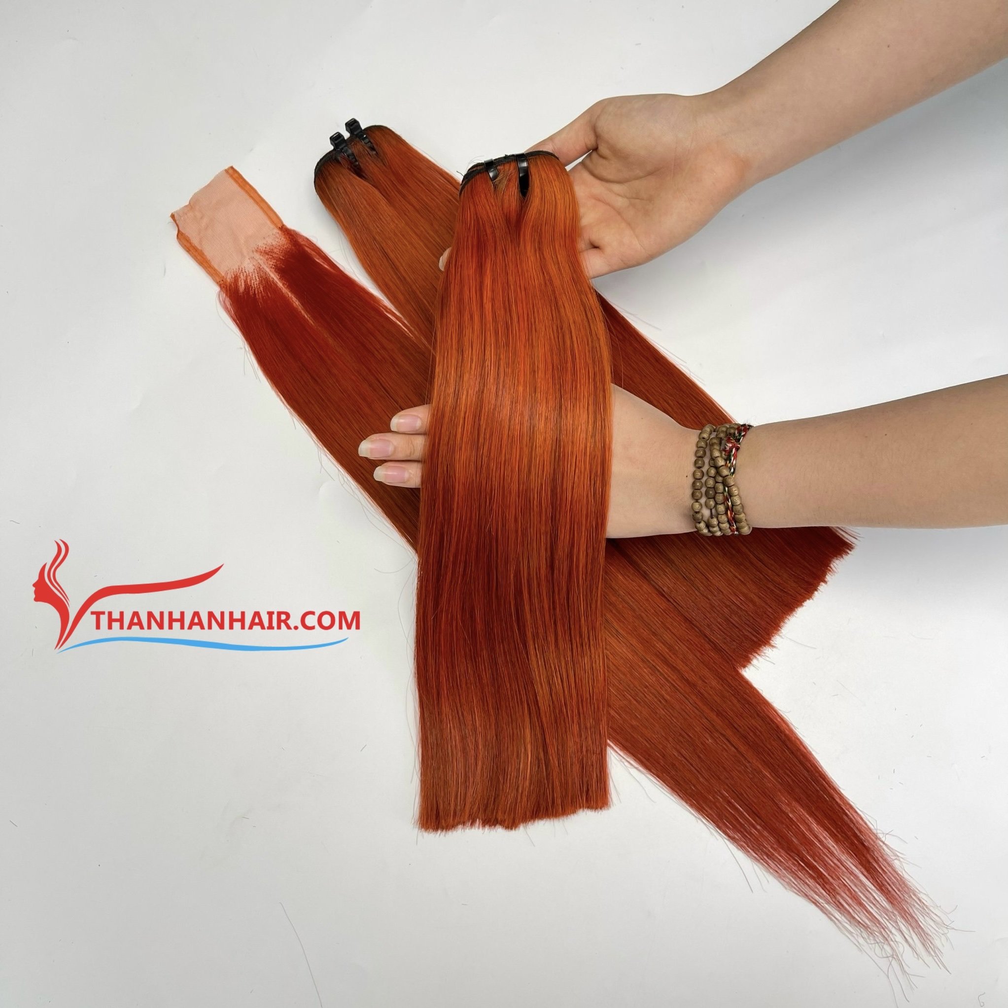 2024 Trending Premium Double-Drawn Bone Straight Vietnamese Hair Extensions 100% Raw Human Hair Style Wave Hair Color 1B