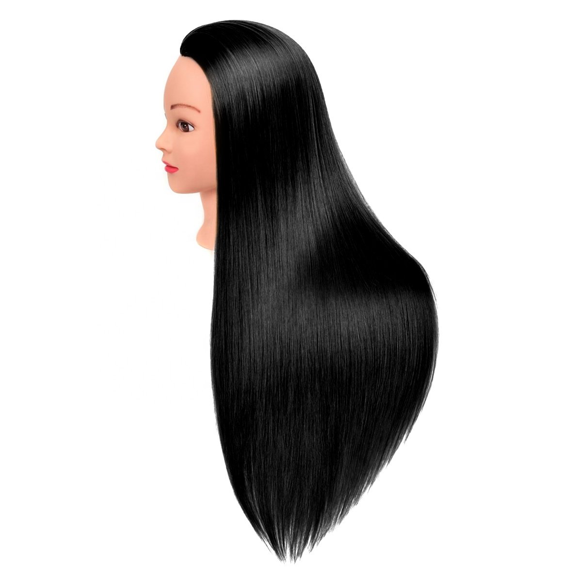 Artificial synthetic fiber hair treatment Human Hair Extension mannequin training head with hair Beauty Star-Mannequin Head