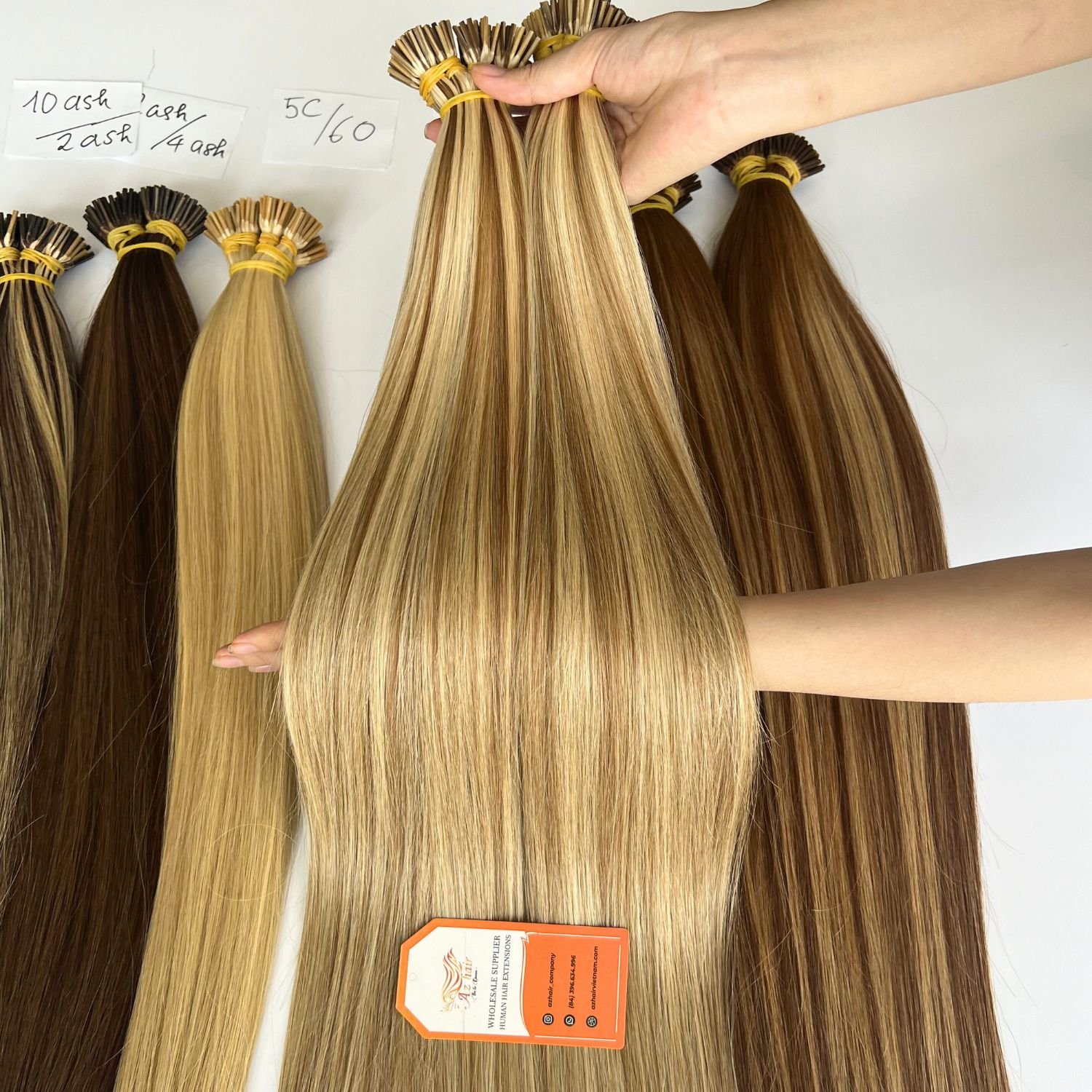 Wholesale I U V Flat Tip Keratin Pre bonded Human Hair Extensions 100 Pieces per Pack Prestigious Manufacture