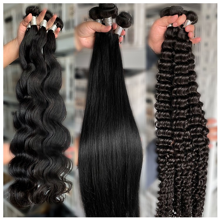 Bone Straight Brazilian Human Hair Extension Raw Hair Bundles Mink Brazilian Hair Product