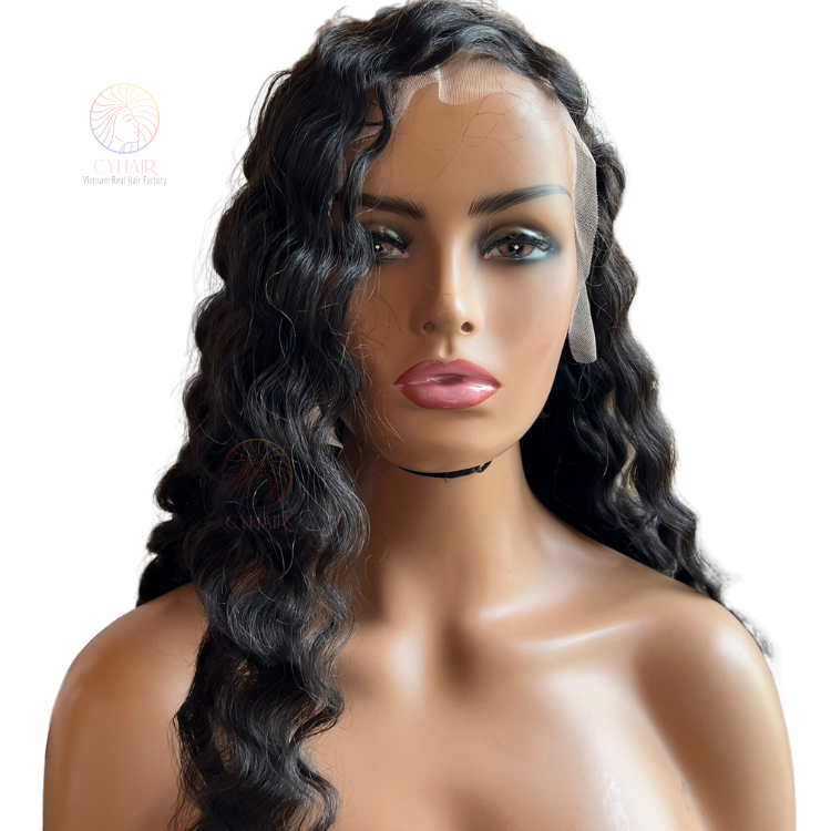 New Product 100% Human Hair Material Vietnamese Hair For Black Woman Natural Black Loose Wave Wig Human Hair Extension