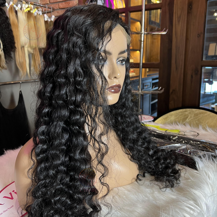 New Product 100% Human Hair Material Vietnamese Hair For Black Woman Natural Black Loose Wave Wig Human Hair Extension