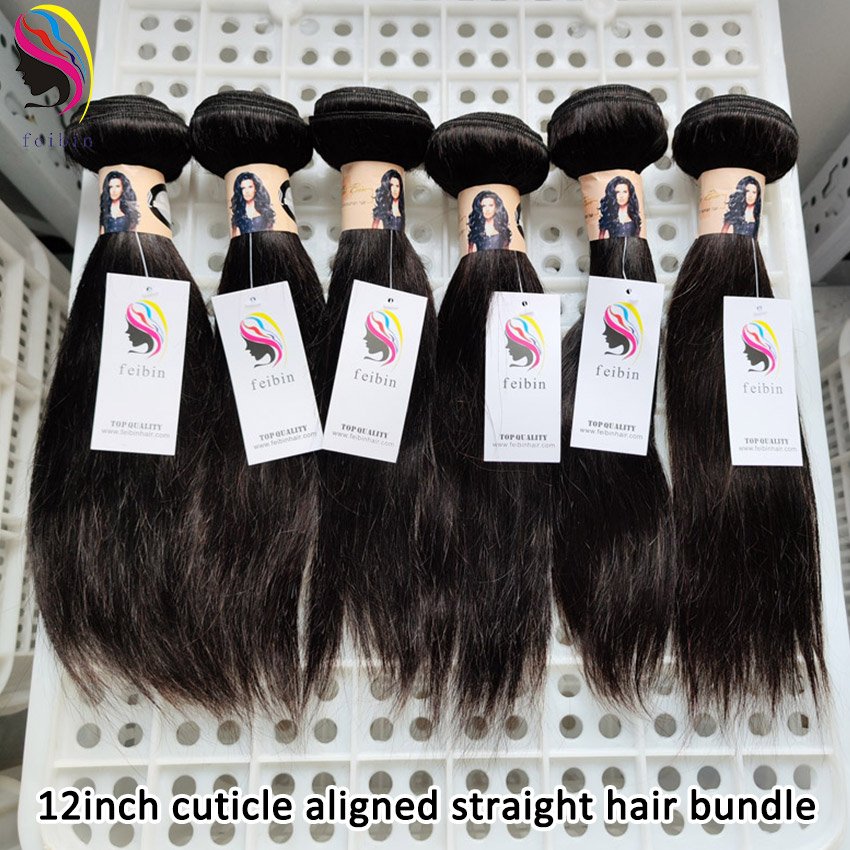 Grade 7A Straight Cuticle Aligned mink brazilian virgin raw cambodian indian remy Human Hair vendor extension bundle