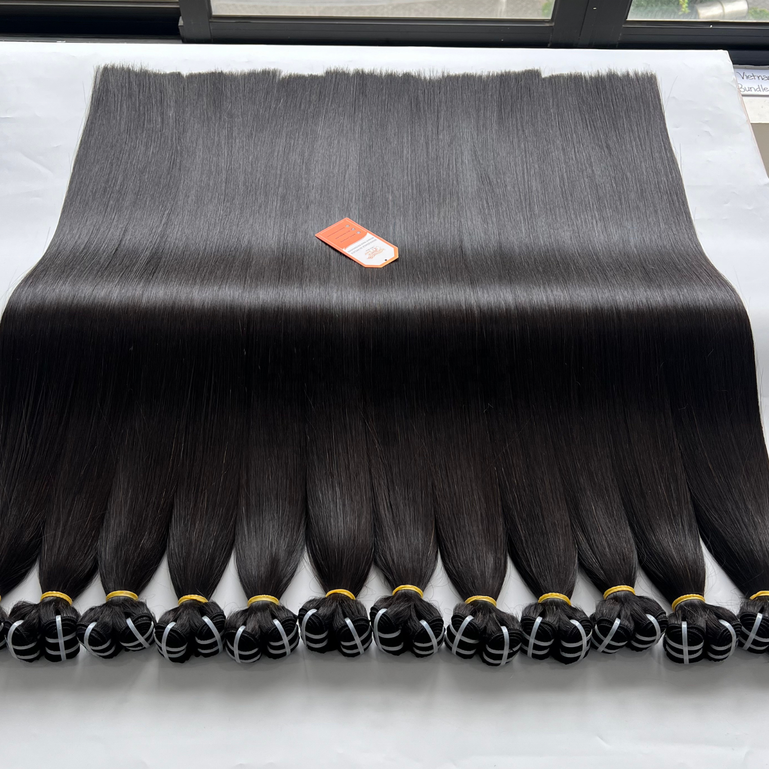 Natural Black Color Machine Weft Real Vietnamese Human Hair European Standard Super Double Drawn Healthy Donors Ready To Ship