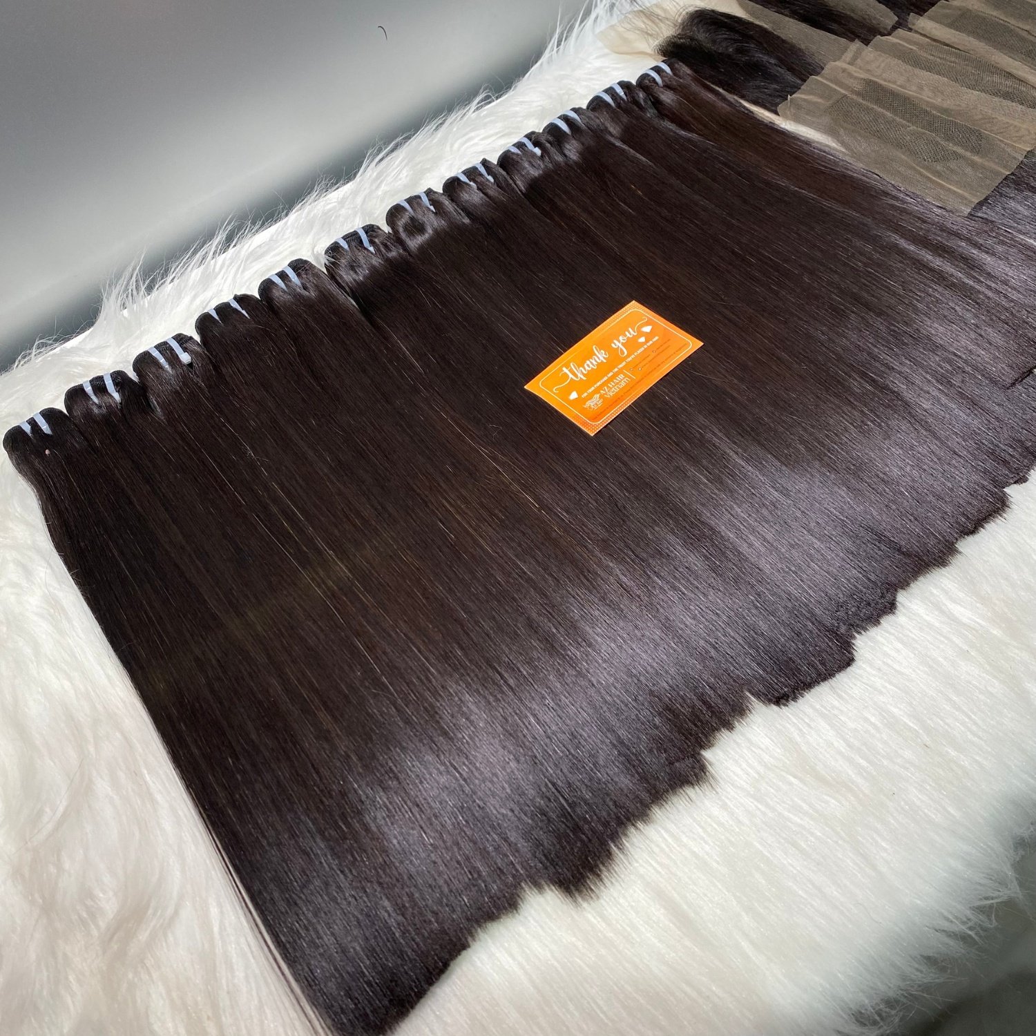 Natural Black Color Machine Weft Real Vietnamese Human Hair European Standard Super Double Drawn Healthy Donors Ready To Ship