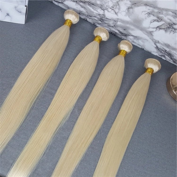 Russian 613 Blonde Virgin Hair Bundle Raw Virgin Cuticle Aligned 613 Human Hair Bundles With Frontal