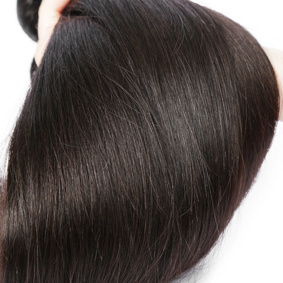 Free Samples Wholesale Straight Bundles Double Drawn 3bundles With Lace Frontal Straight 8A Brazilian Human Hair Extensions