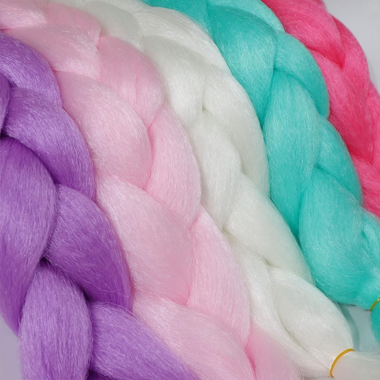 24inch Cheap Shining Single Color Glowing Ombre Braiding Hair For Women Glowing Jumbo Braiding Hair Extension
