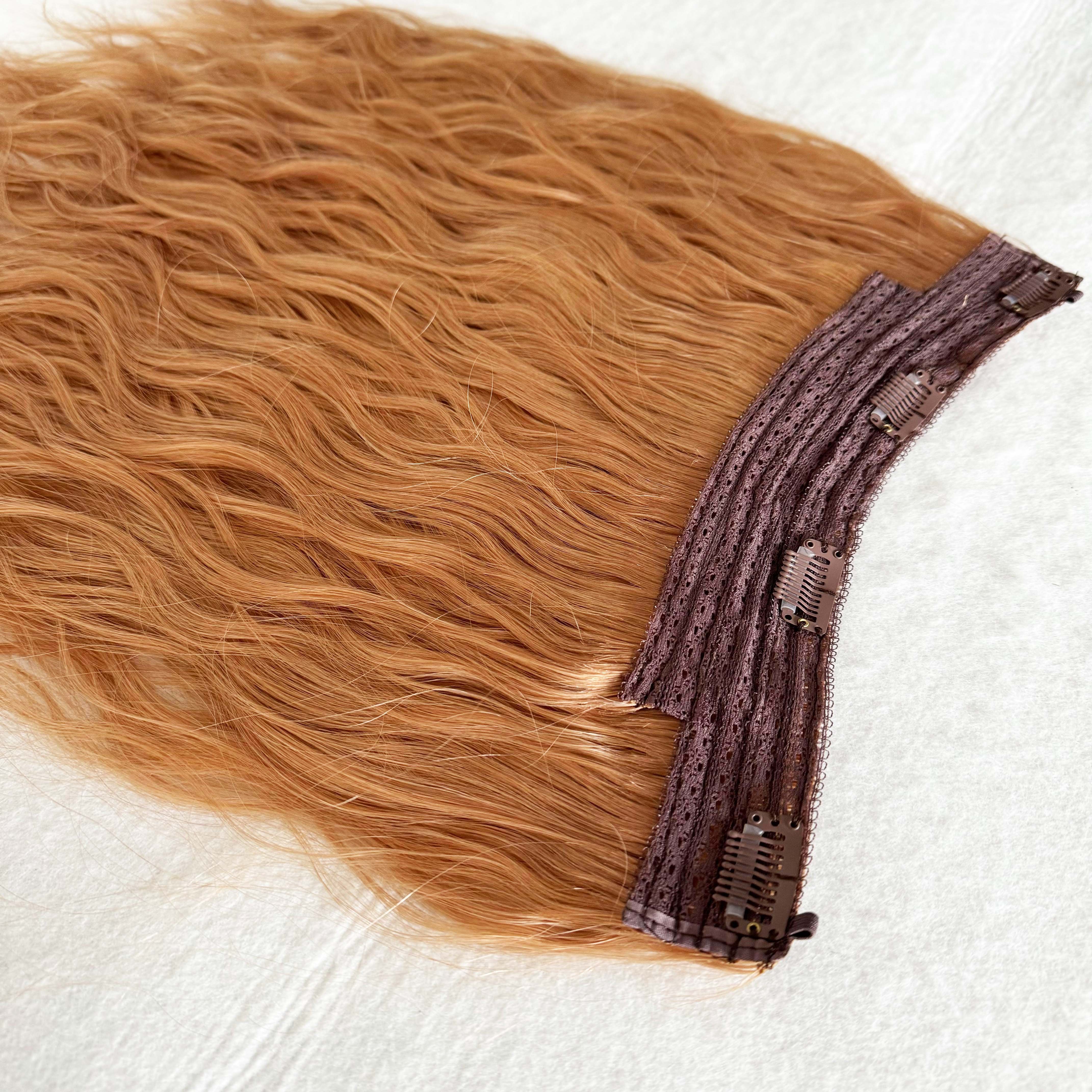 100% Remy Blunt Cut Natural Fringe Ash Brown Bangs Over Head On Extension Clip In Human Hair