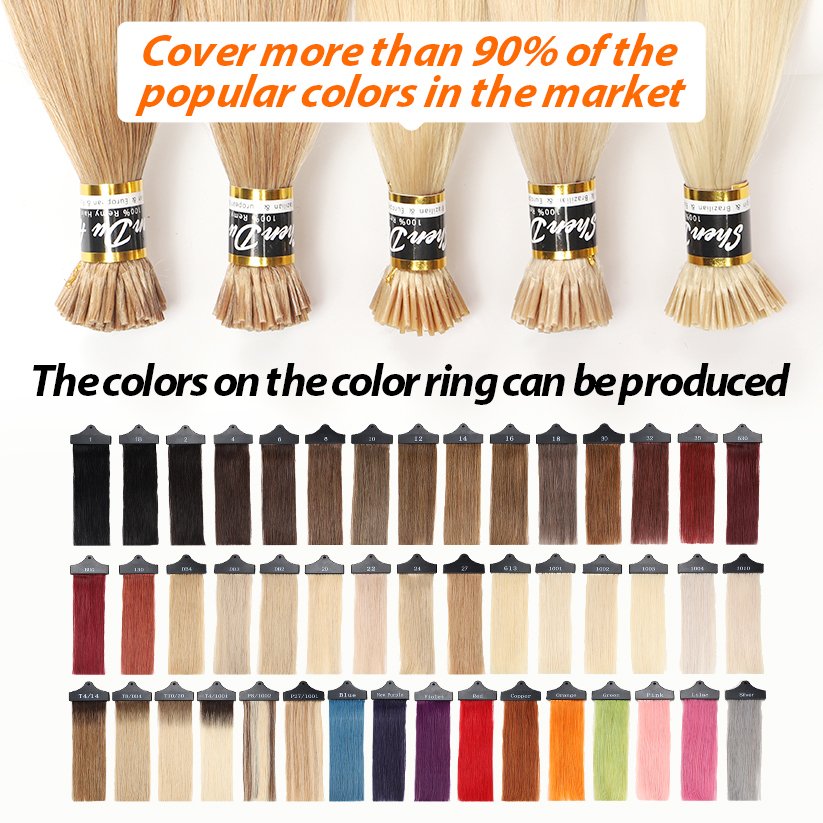 natural itip human hair extensions double drawn 100% remy virgin russian wholesale i-tip hair 20 40 inch hair extensions i tip