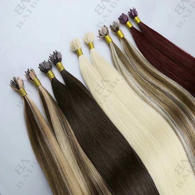 Top Quality Human Hair Extension Y-Tip Double Drawn Free Sample Hair y fan tip extension hair