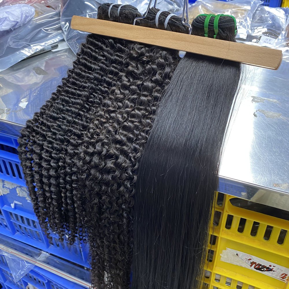 Unprocessed Vietnamese Raw Hair Bundle Vendors Bulk Double Drawn Weft Hot Sale Burmese Curly Human Hair Extensions