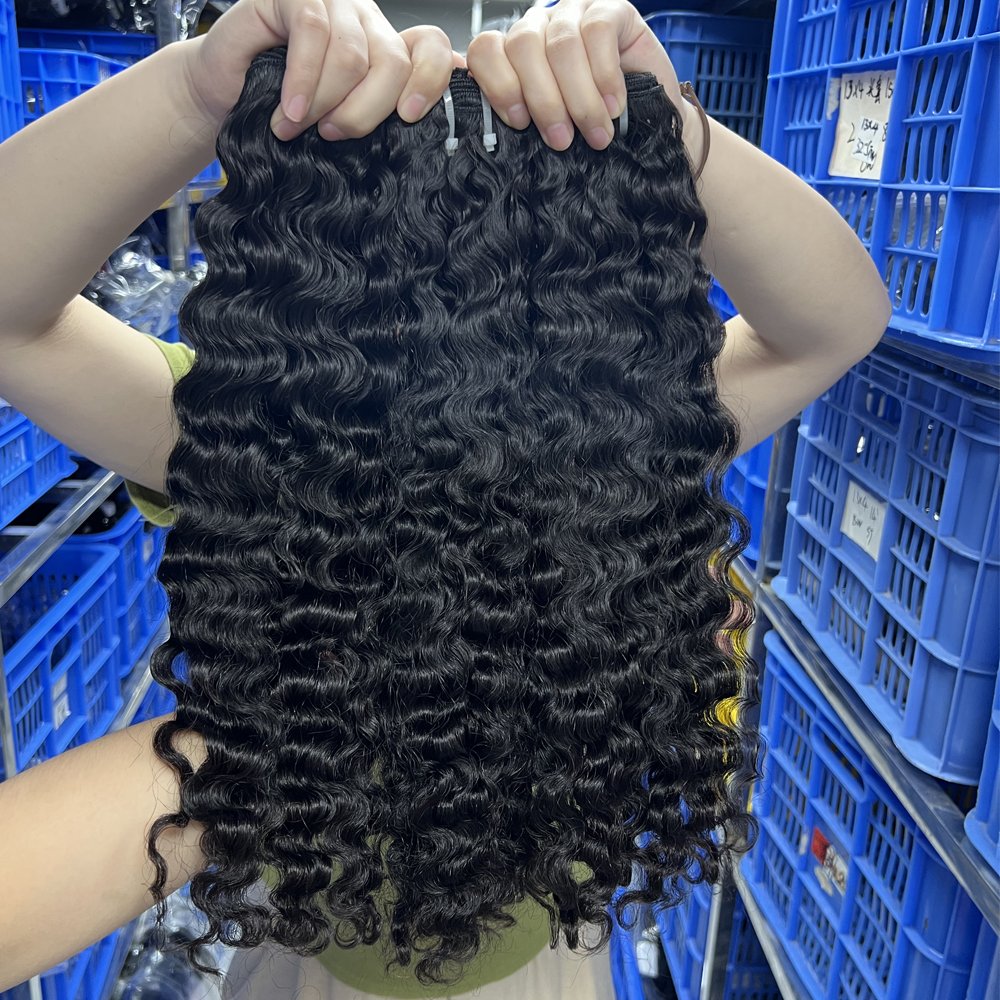 Unprocessed Vietnamese Raw Hair Bundle Vendors Bulk Double Drawn Weft Hot Sale Burmese Curly Human Hair Extensions