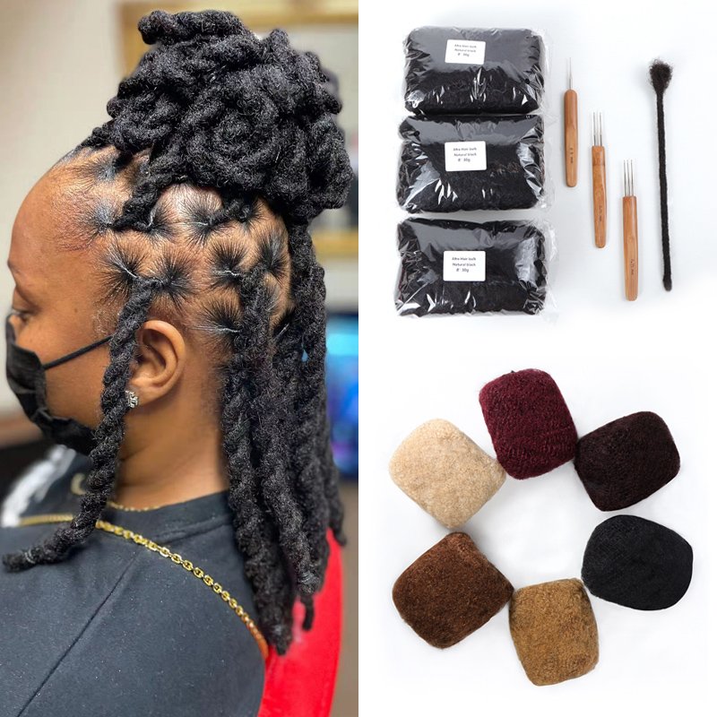 Vastdreads kinky afro human hair bulk afro kinky bulk human hair for locs bulky curly raw indian bulk braiding hair #613 #27 #30