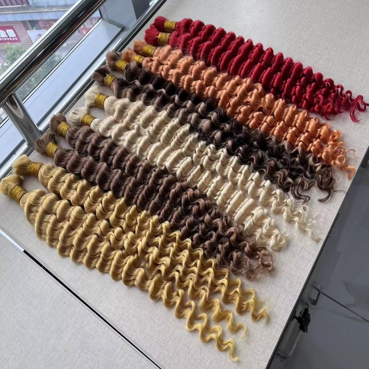 Wholesale real virgin Brazilian 100 wet and wavy human hair bulk for braiding no weft human hair extensions in bulk vendors