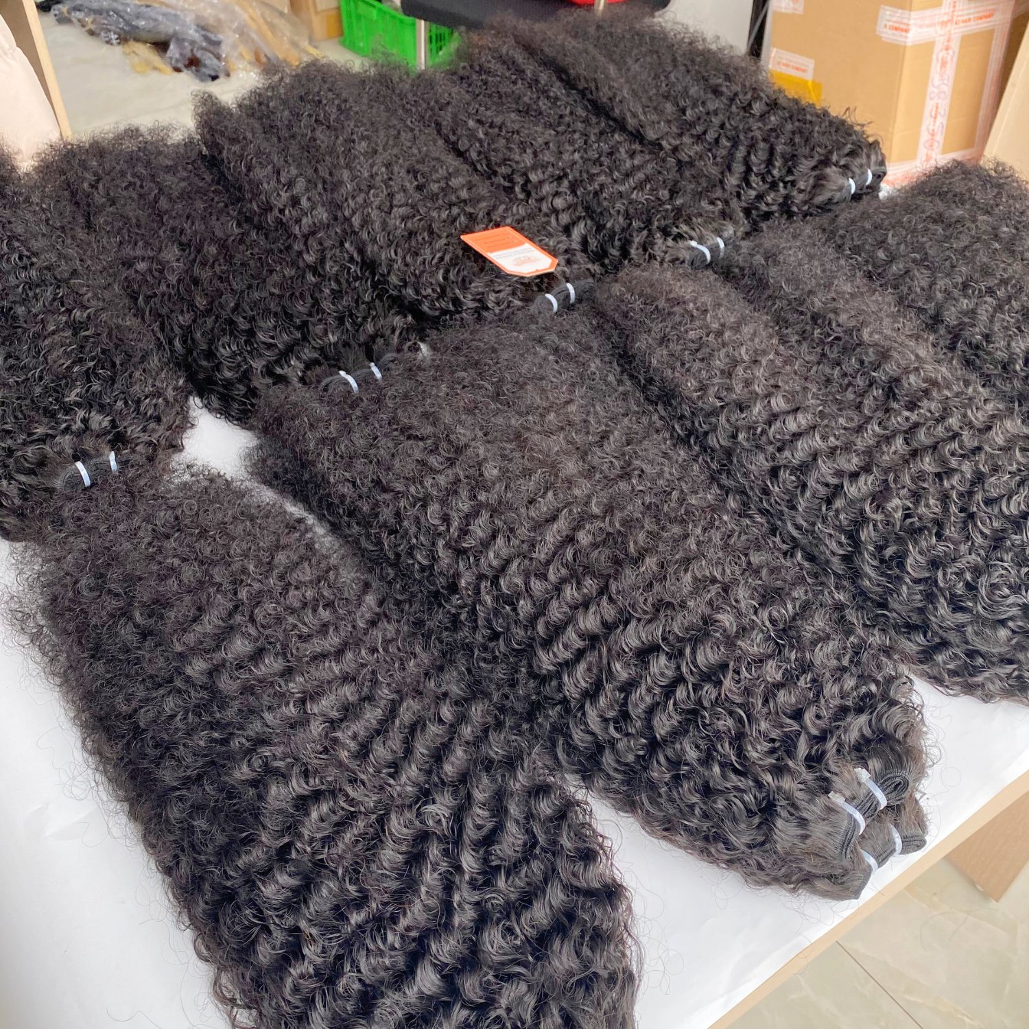 Best Price High Quality Burmese Curly Raw Hair Bundles Weft Hair Extensions Human Hair Double Drawn
