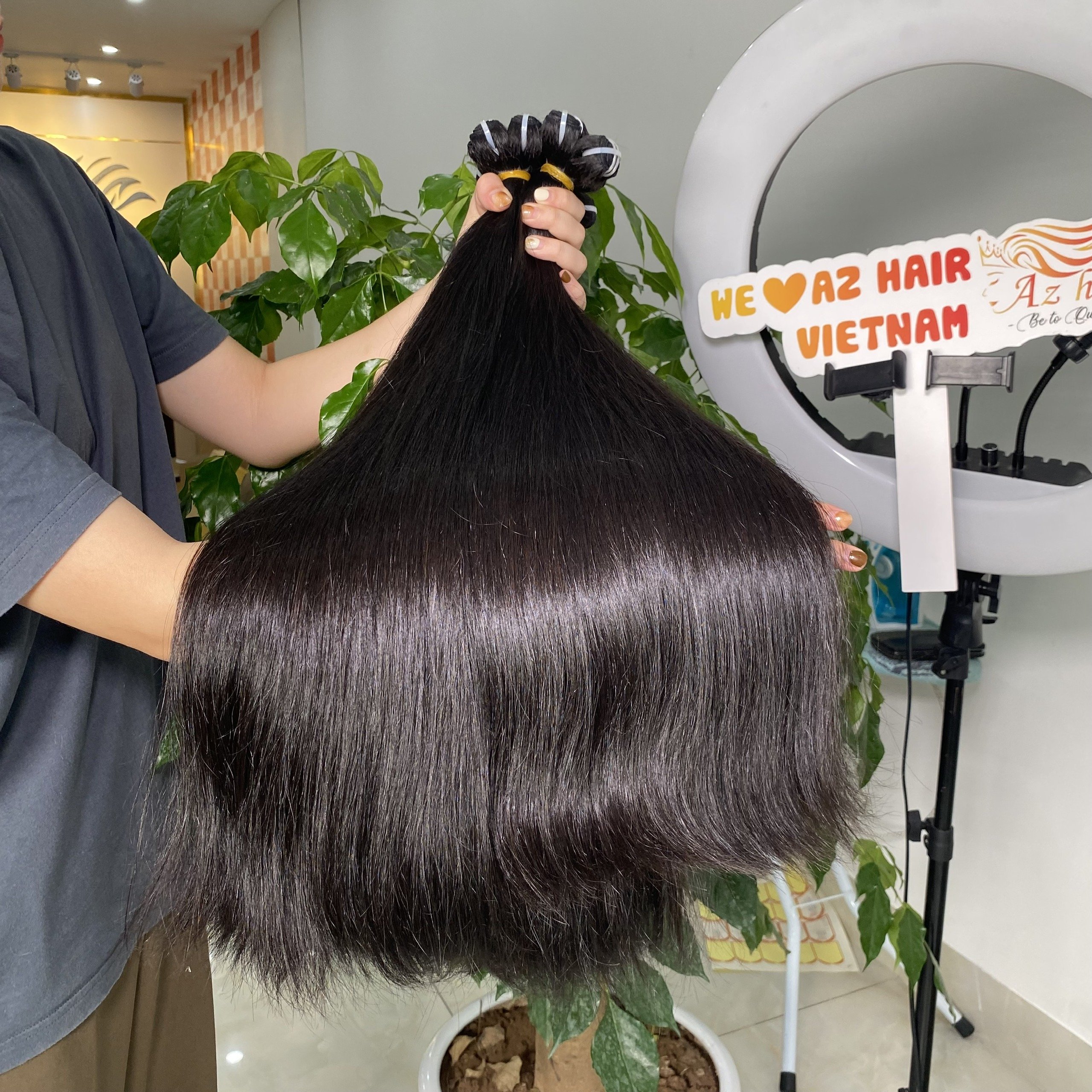 Ready To Ship Weft Hair Extensions Bone Straight 100% Raw Hair Virgin Hair Top Grade Pure Natural Straight Black Color Silky