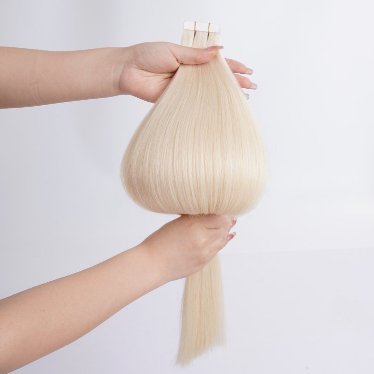 Wholesale Tape In Double Drawn Russian Remy Human Hair Extensions tape in hair extensions 100human hair