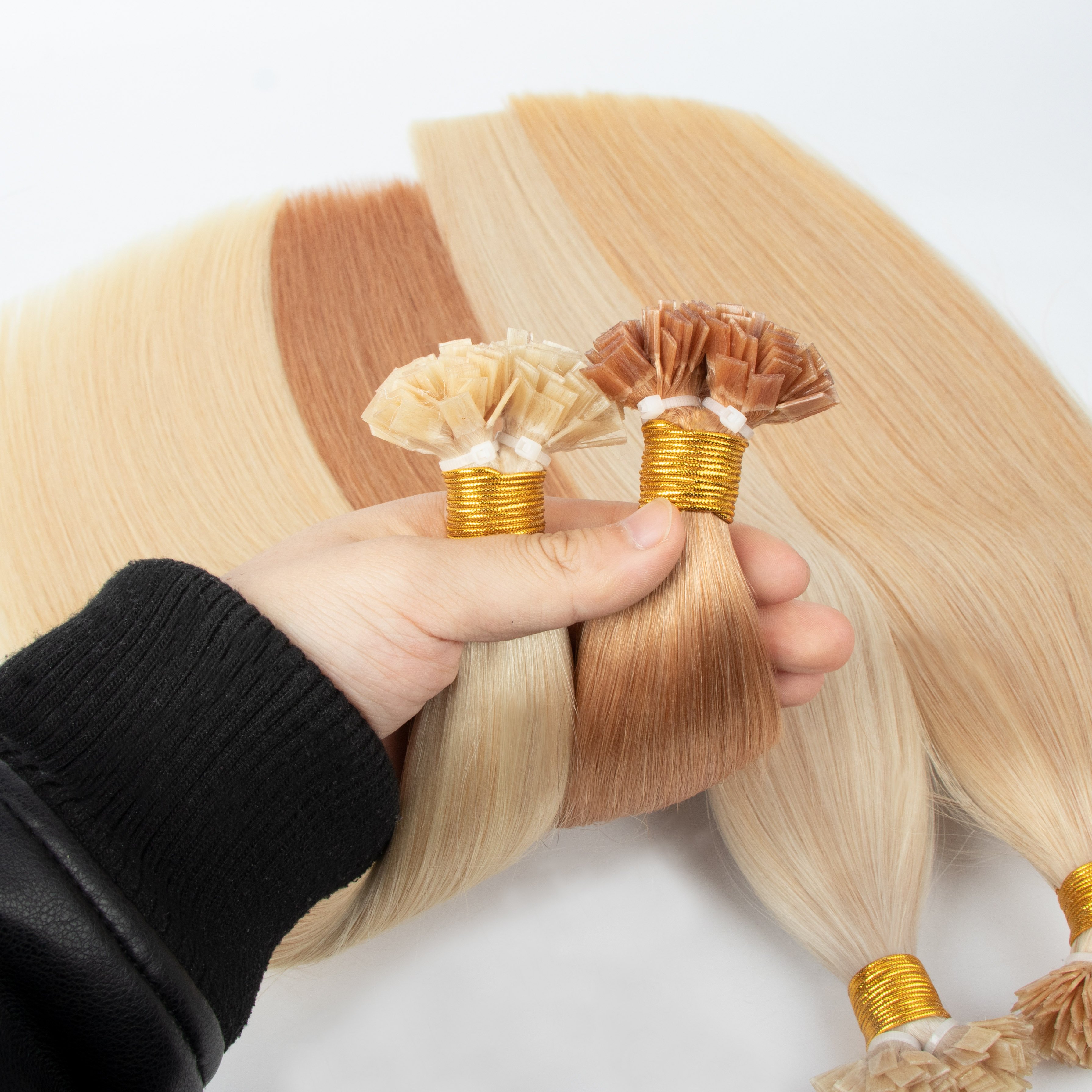 Wholesale Raw European Hair Vendor Micro Links Tip 100 Strands Virgin I Tip Human Hair Extensions