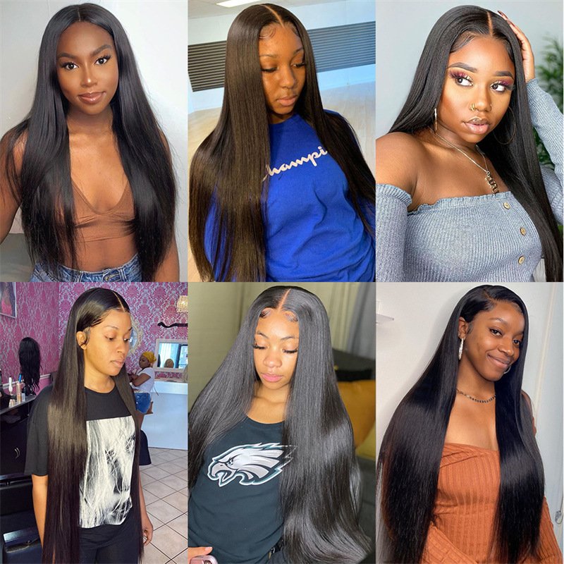 Wholesale Natural Black Double Machine Made Weft Straight Virgin Remy Hair Bundles Long Length Soft Human Hair Extensions