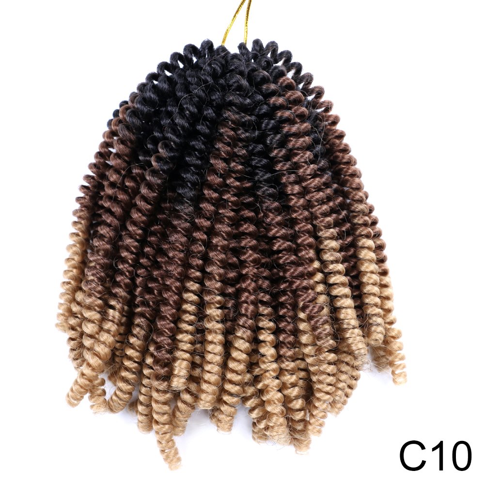 Nubian Spring Twist 8 12 Inches Wholesale synthetic Spring Braids crochet Curly Spring Twist Hair