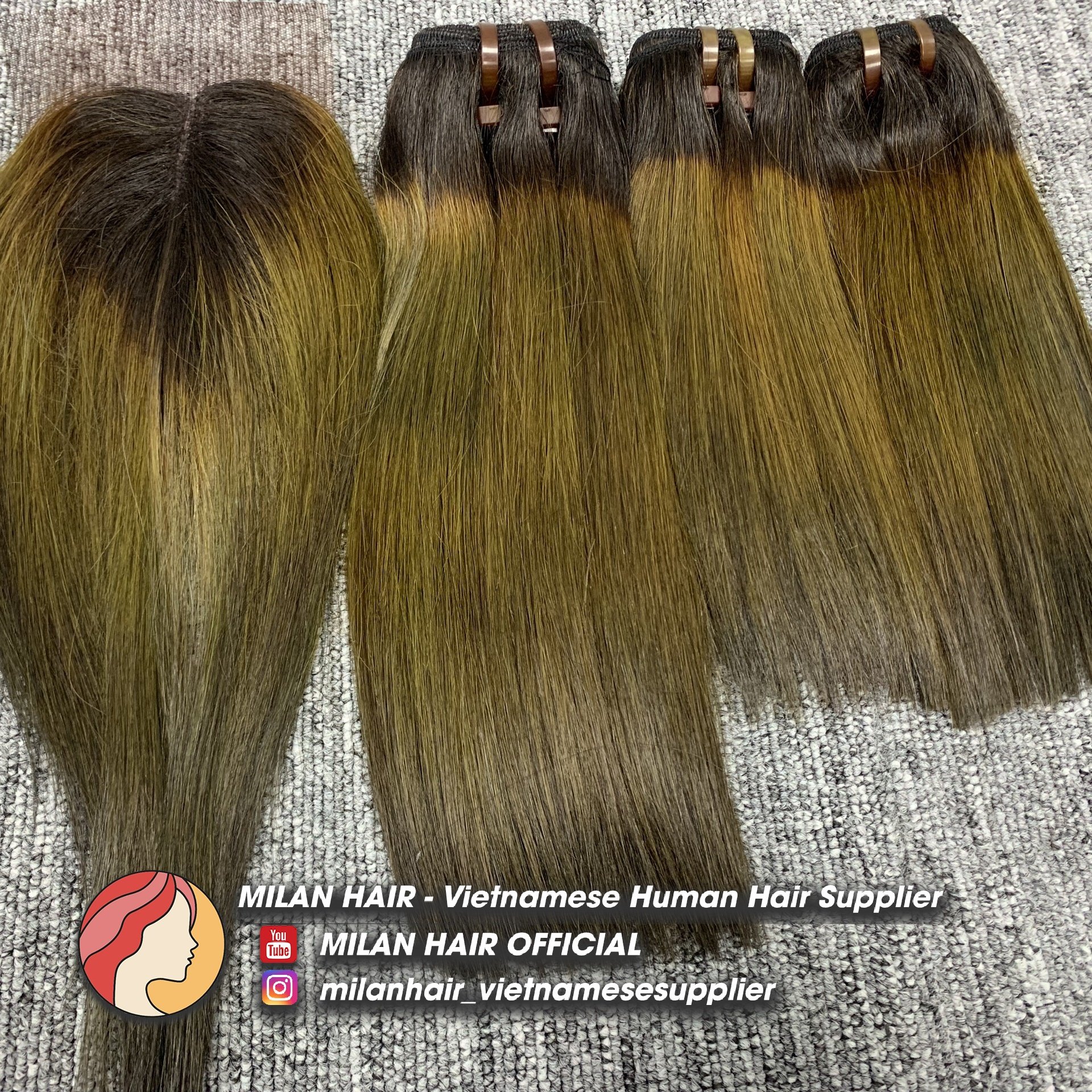 Wholesale ombre colors 100% Vietnamese human hair good price good quality human hair extension