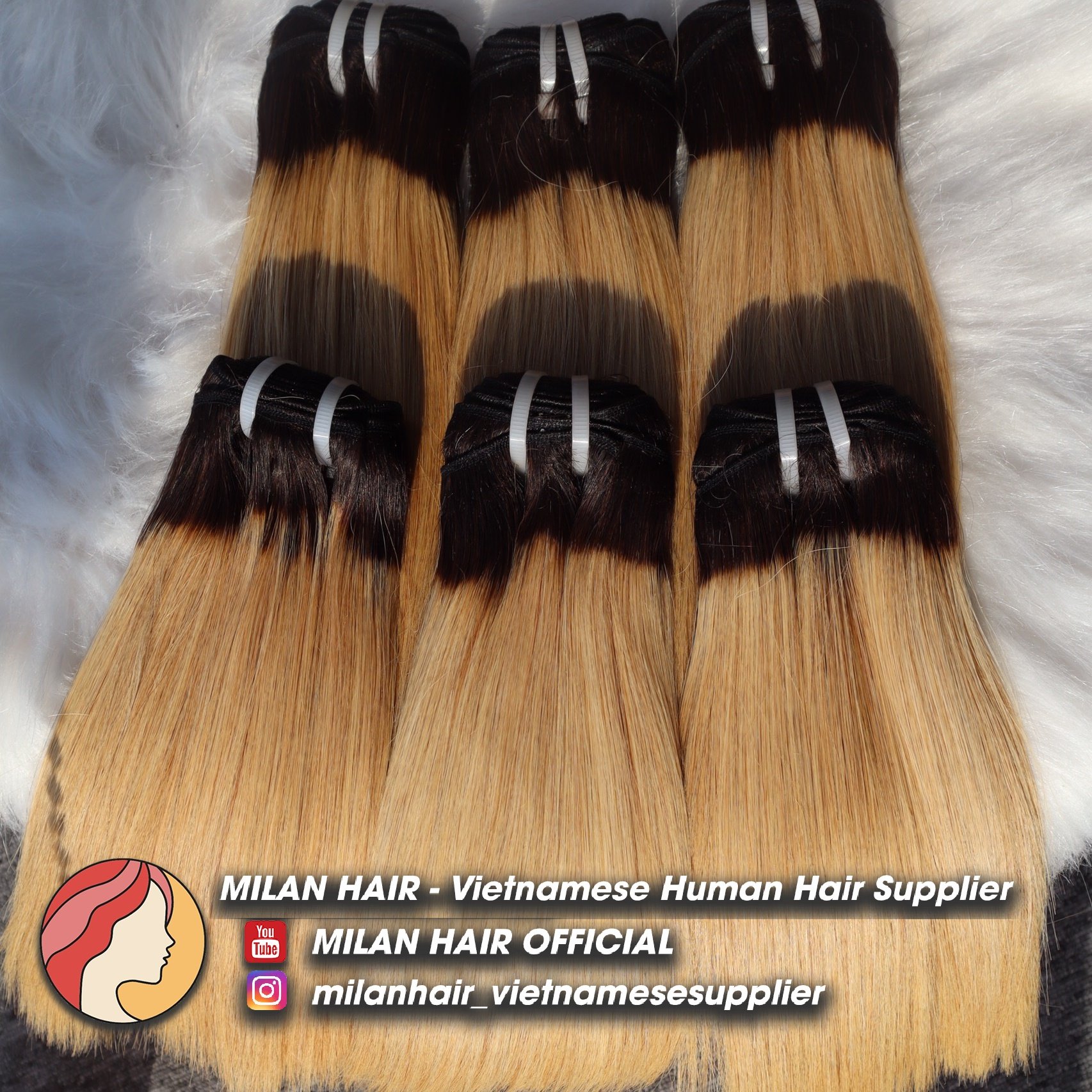 Wholesale ombre colors 100% Vietnamese human hair good price good quality human hair extension