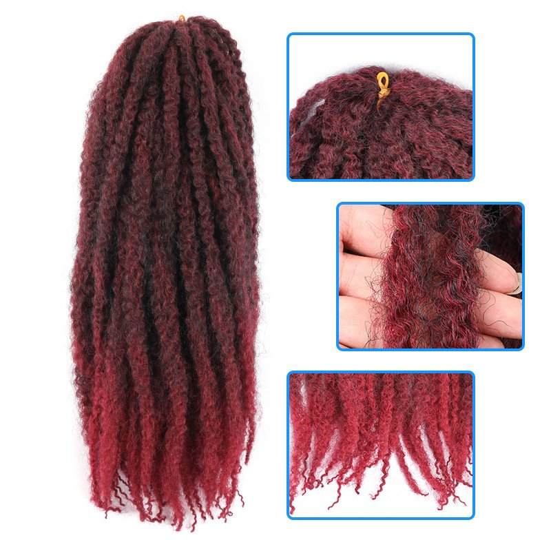 Wholesale Afro Kinky twist Curly Hair wave hair extensions synthetic marley braiding hair for women