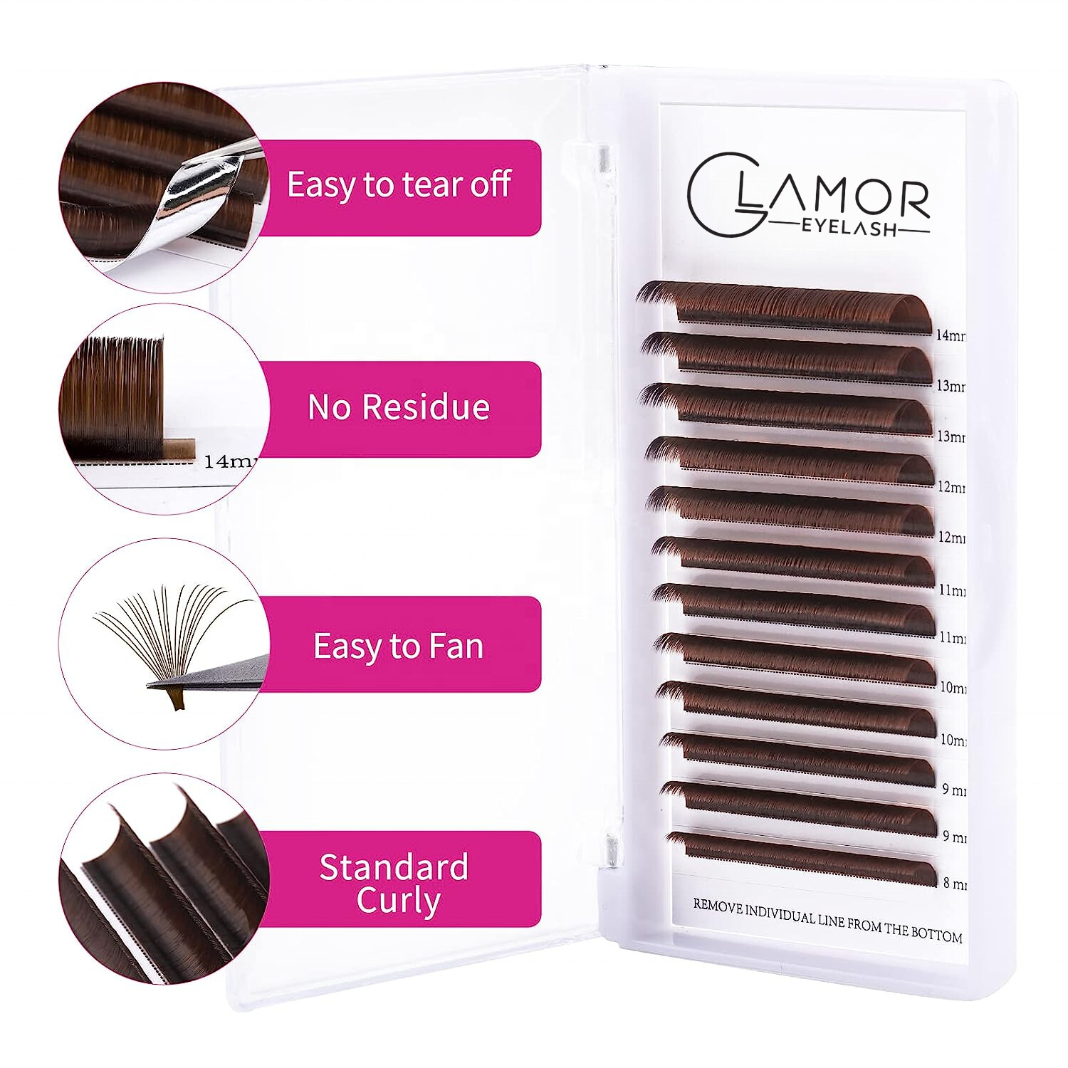 Wholesale Volume velvet super mink color Lash ExtensionPrivate Label Faux Mink Lashes Eyelashes Individual Eyelash Extensions