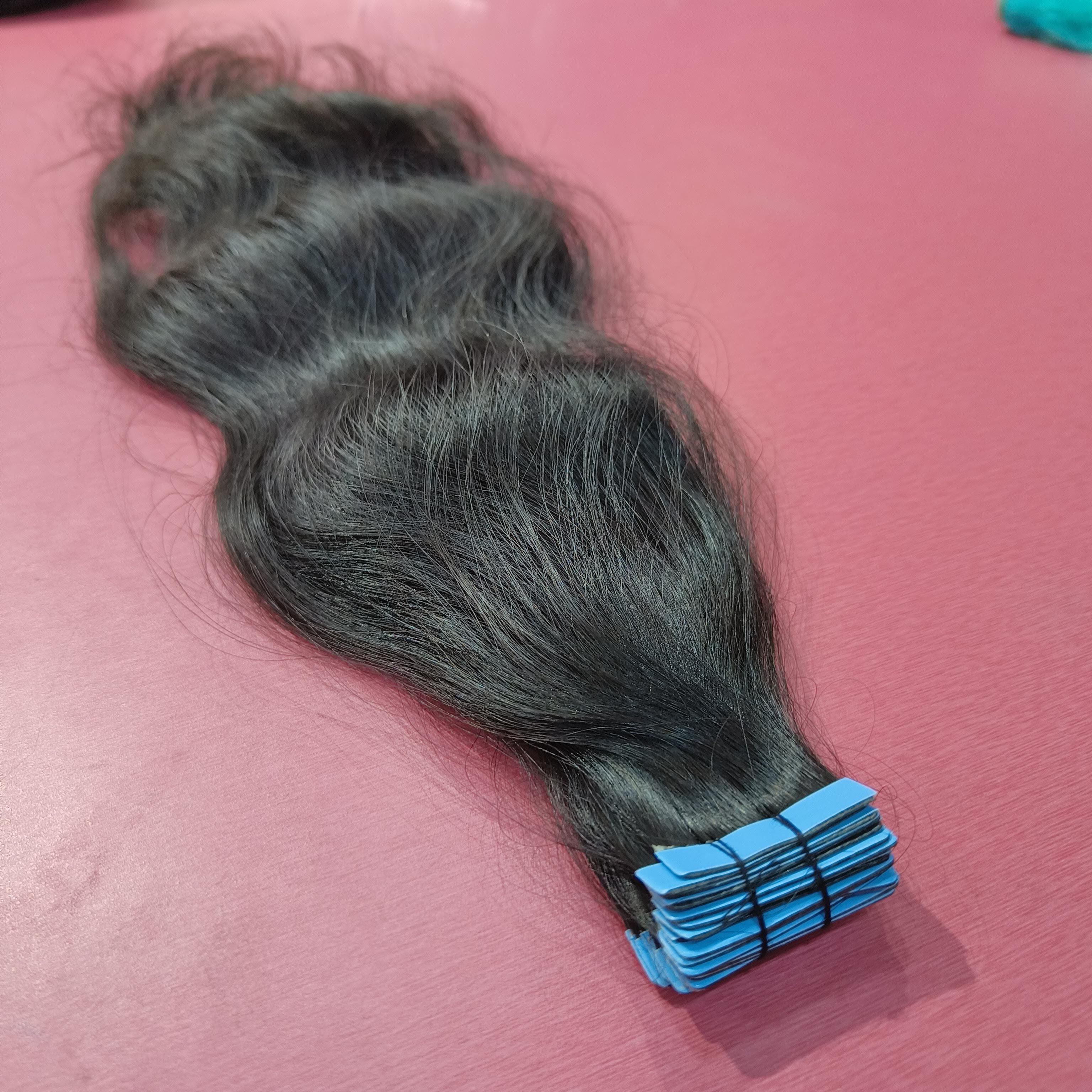 Raw Unprocessed 12A Indian Hair Natural Black Tape in Hair Extensions Human Hair wholesale sellers
