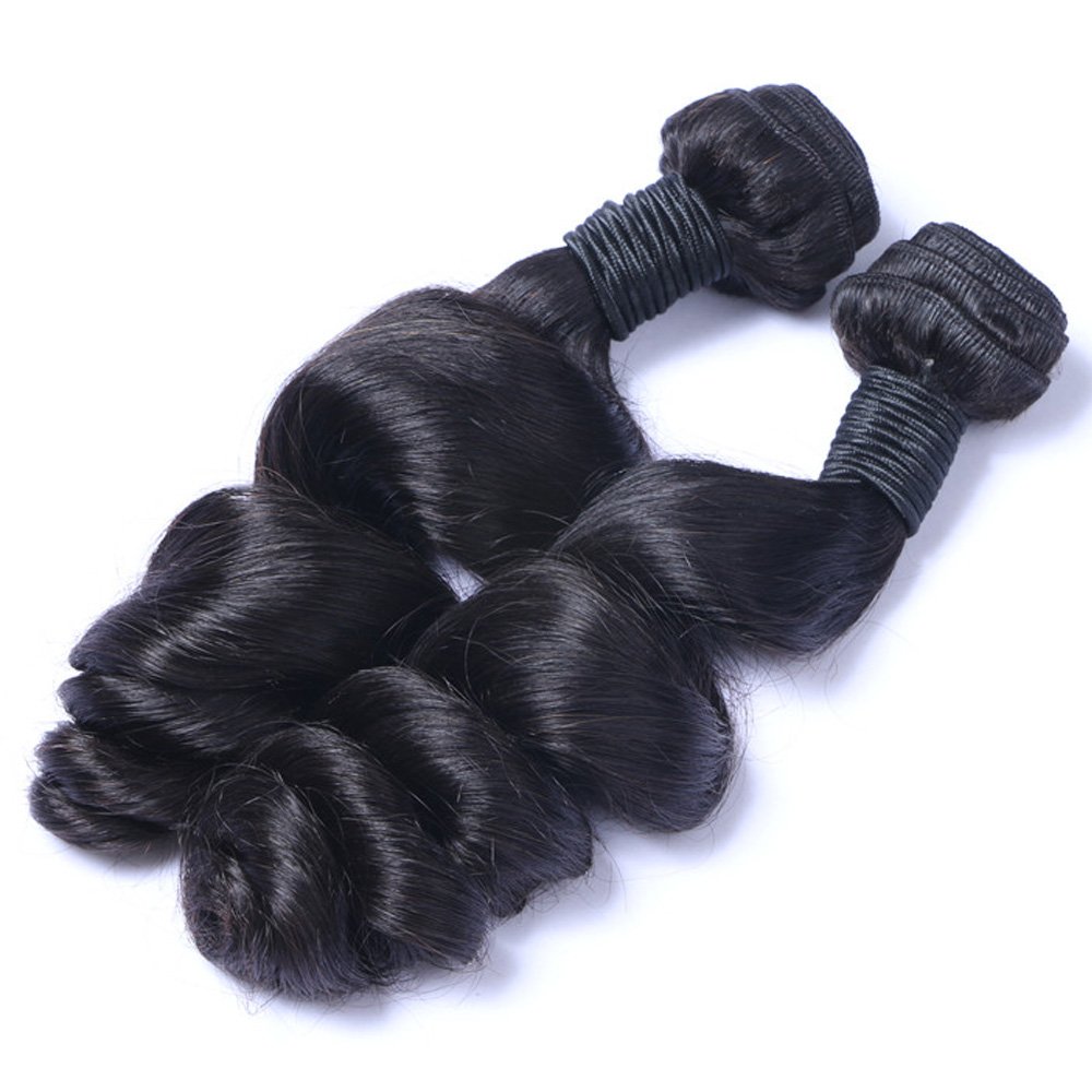100% Virgin Human Hair Extension, Double Weft Loose Wave Remy Hair Extension Human Hair