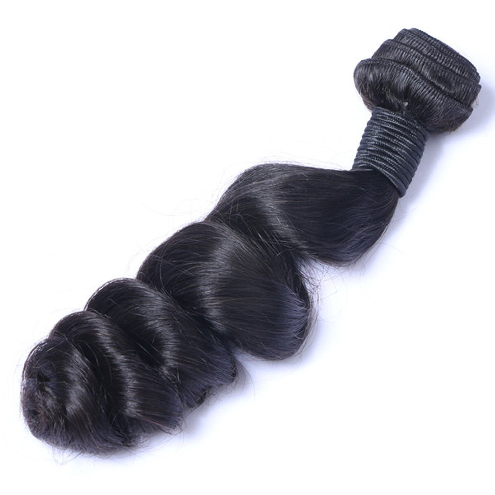 100% Virgin Human Hair Extension, Double Weft Loose Wave Remy Hair Extension Human Hair