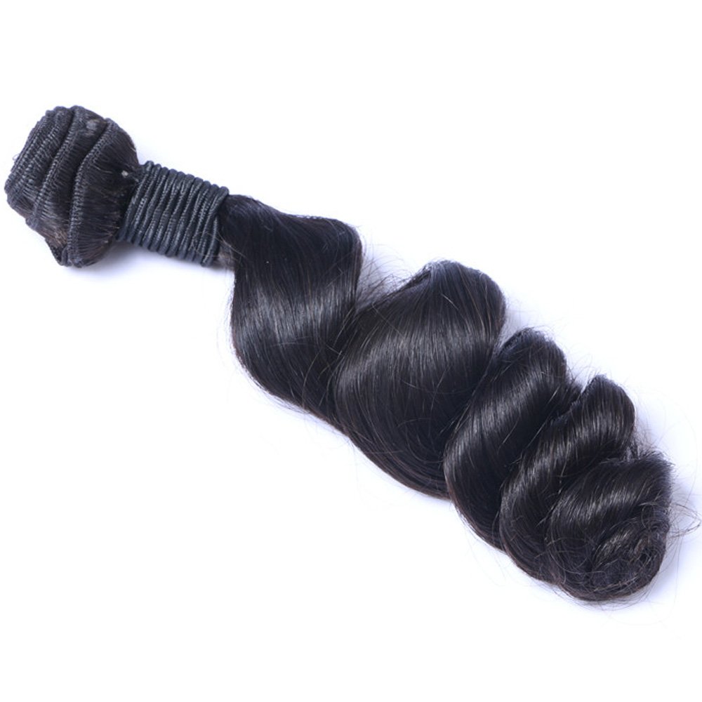 100% Virgin Human Hair Extension, Double Weft Loose Wave Remy Hair Extension Human Hair