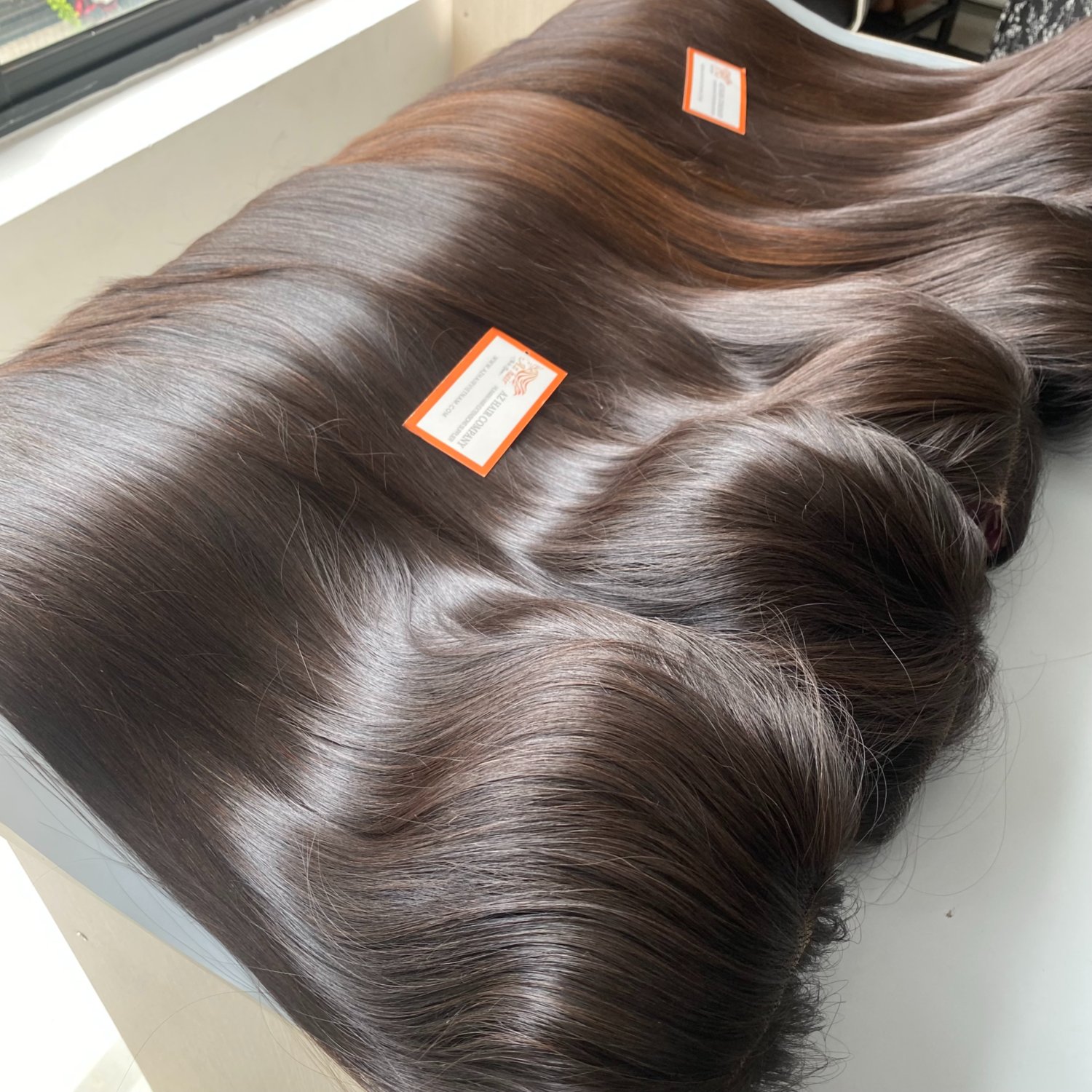 Top Quality Real Raw Super Double Drawn 100% Vietnamese Human Hair Extensions Wig Bone Straight Natural Black Color