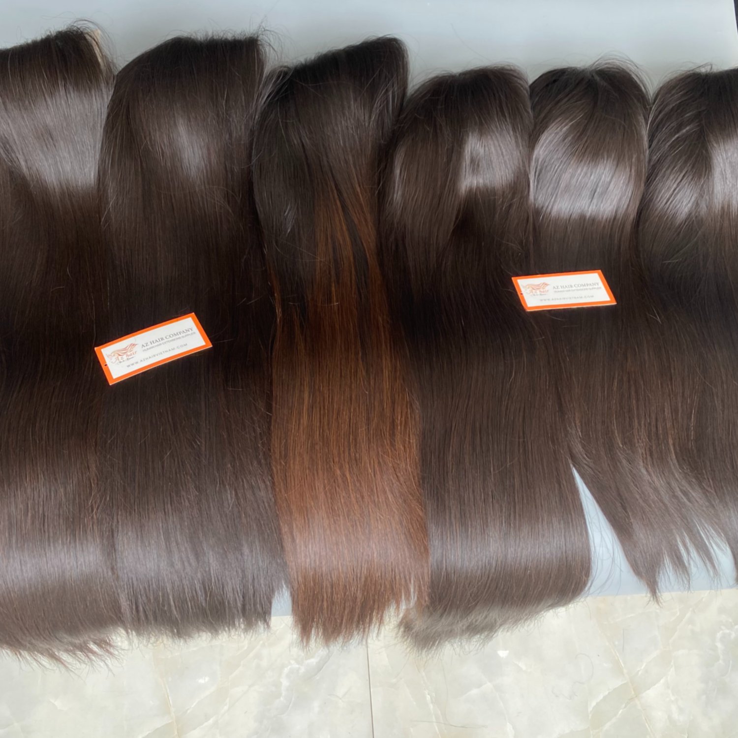 Top Quality Real Raw Super Double Drawn 100% Vietnamese Human Hair Extensions Wig Bone Straight Natural Black Color