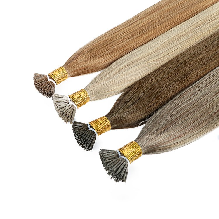 0.8 gram I Tip Human Hair Extensions Wholesale European Hair Keratin Double Drawn Italian Prebonded Remy Keratin Hair Extensions